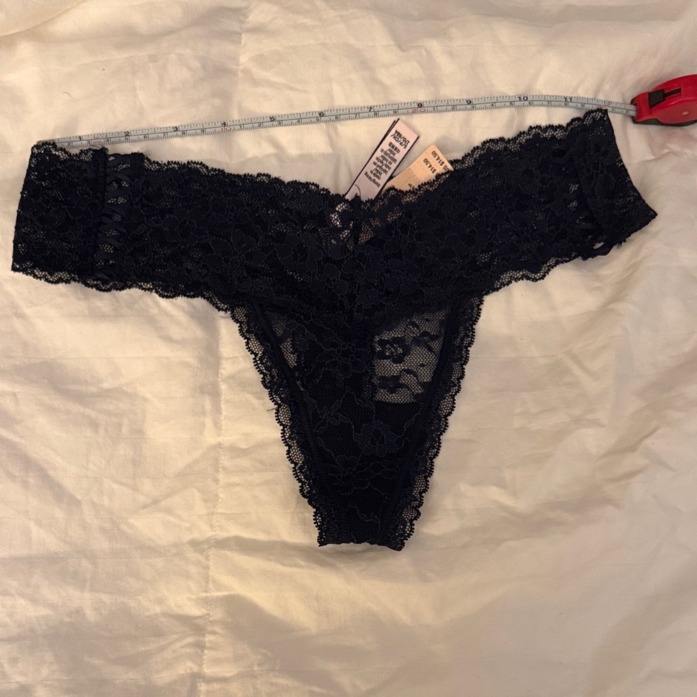 NWT Victoria's Secret Navy Blue Lace Panty